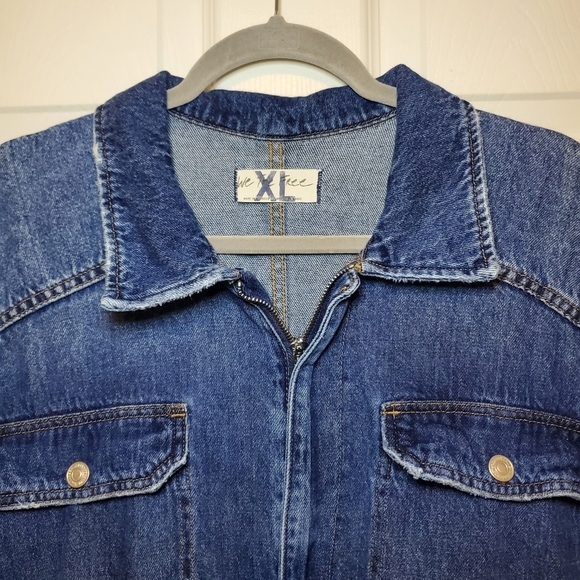 We The Free Sammie Denim Coverall Sz XL - Picture 5 of 16